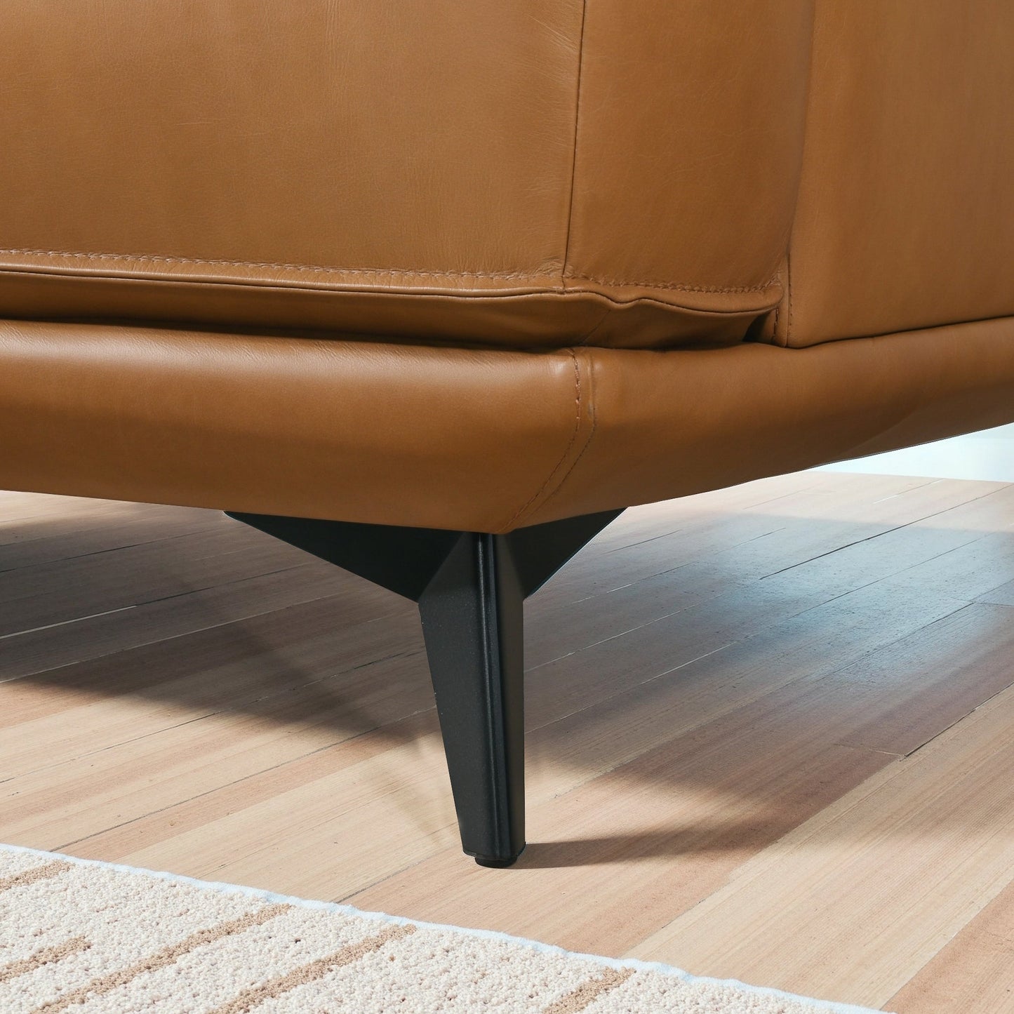 Knox Tan Genuine Leather Comfortable Sofa