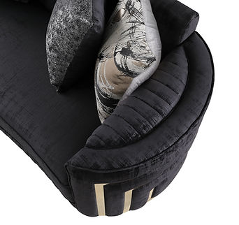 Minerva Black Velvet Living Room Set S3300