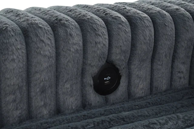 Forever Charcoal Sectional With Pull-Out Bed