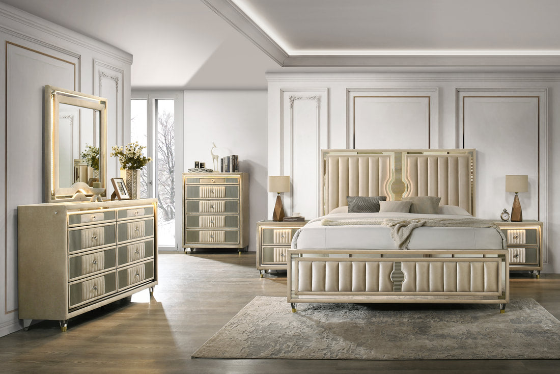 Venetian LED Platform Bedroom Set
