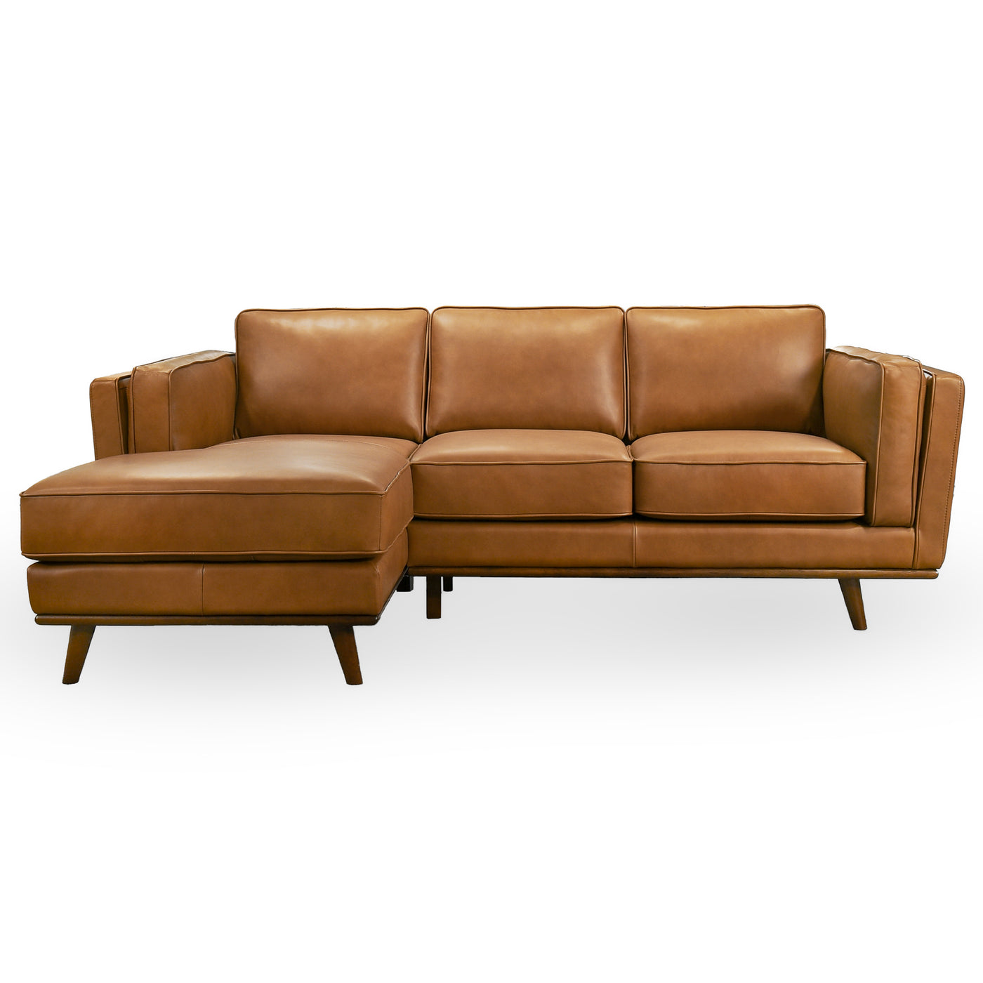 Chase 92" Tan Genuine Leather LAF Sectional