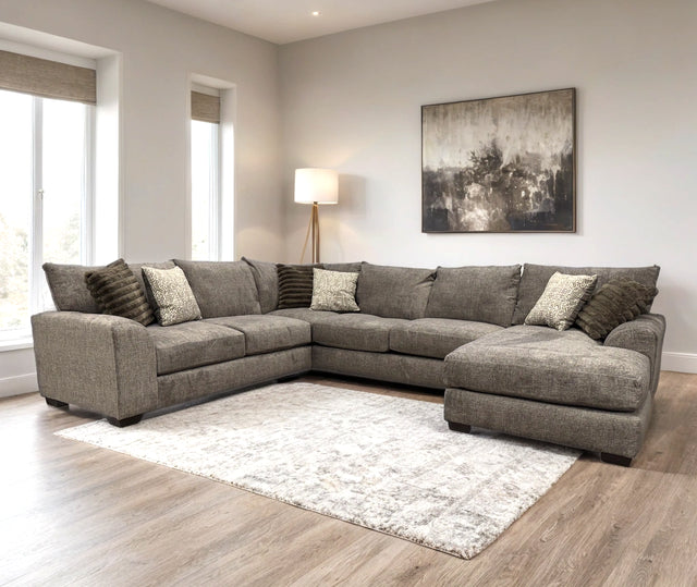 Taupe Fabric OVERSIZED Sectional 8600