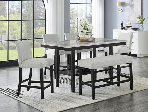 Marbel 5pc Counter Height Set 1718