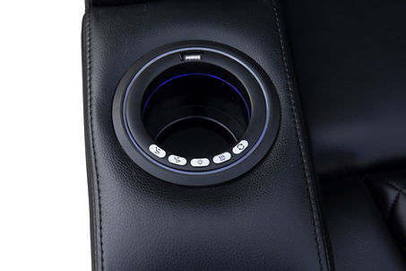 Bomer White POWER/LED/MASSAGE 3pc Reclining Set S1890