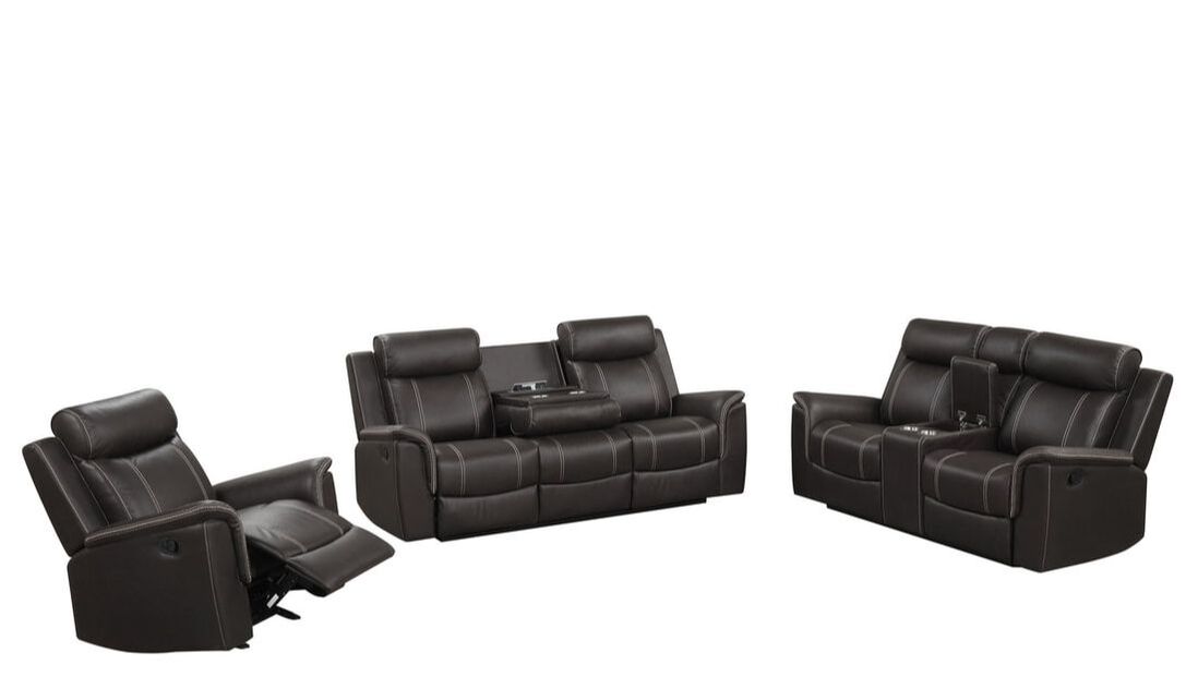 Sofia20 Espresso 3pc Reclining Set
