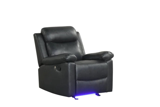 Isabel Black Leather Reclining Set