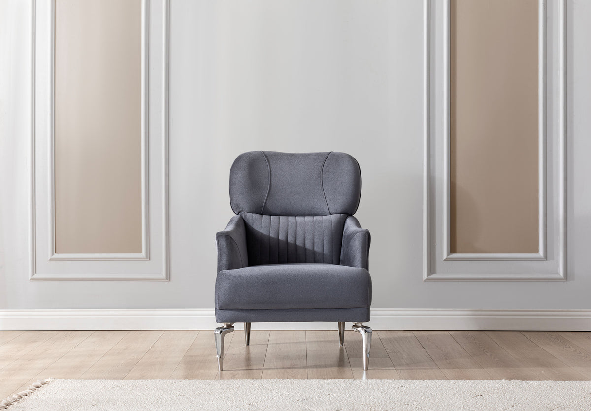 Angela Gray Velvet Living Room Set