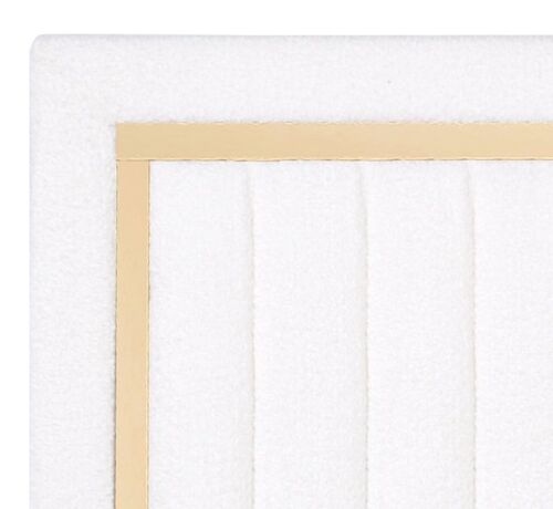 Off White Velvet Queen Bed HH830