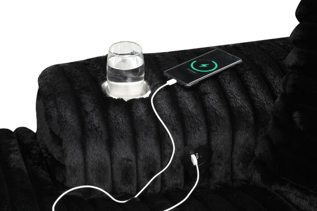 Black Chaise Lounge OVERSIZED 5400