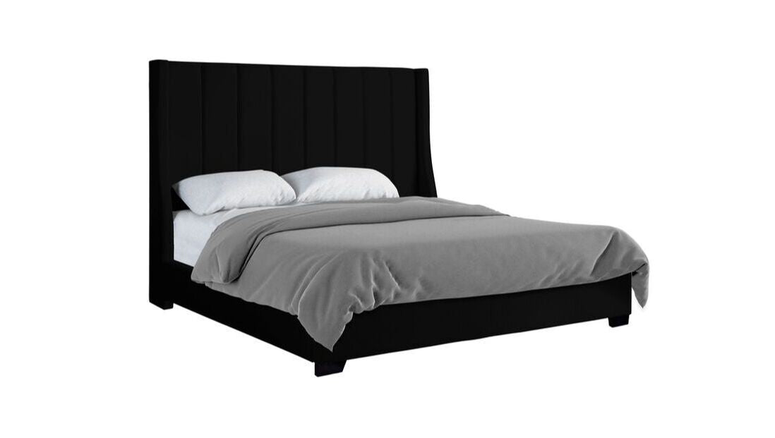 Black Velvet King Bed HH408