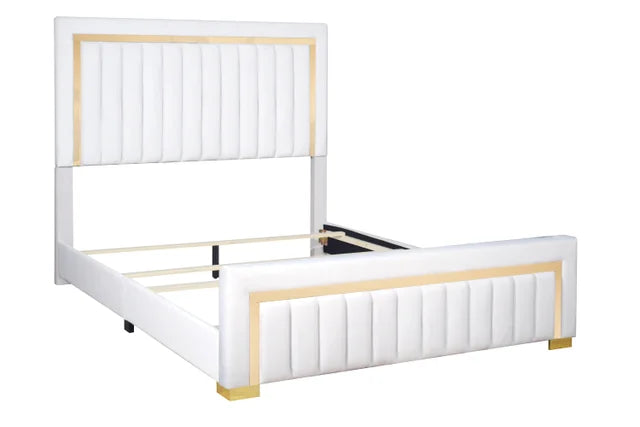 HH810 Beige Full Panel Bed