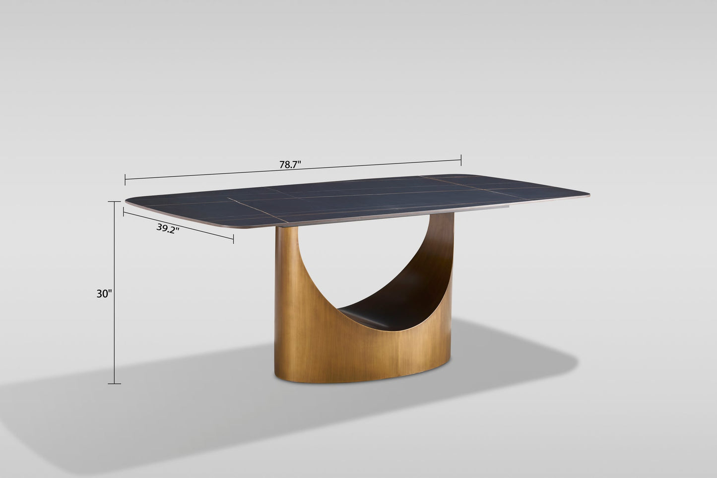Roxy Black/Bronze Dining Room Set D1576