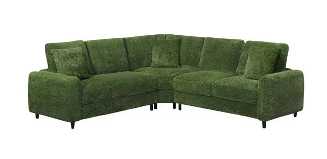 Stella Green Teddy Bear Fabric Sectional