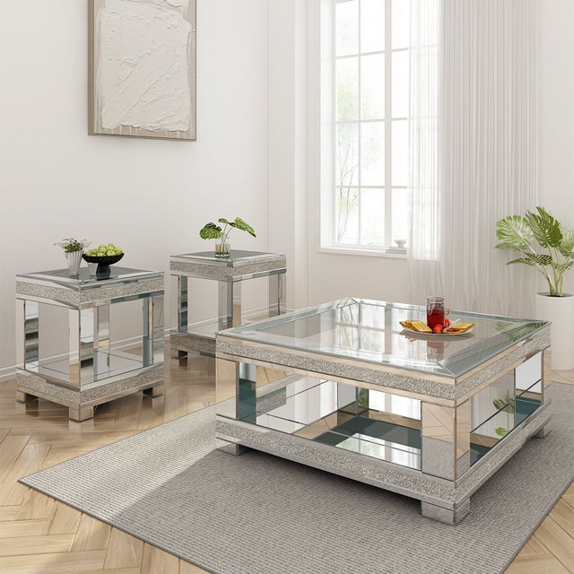 A40 3pc Mirror Occasional Tables Harwin Furniture