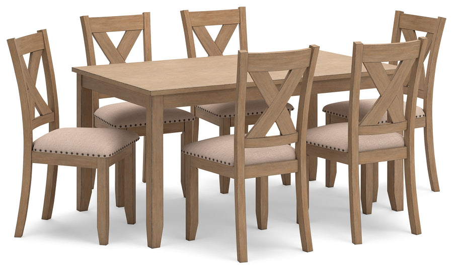 Sanbriar Light Brown 7pc Dining Room Set