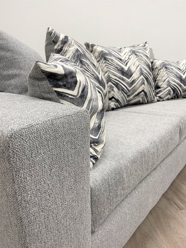 Grey Fabric Sofa and Loveseat 110