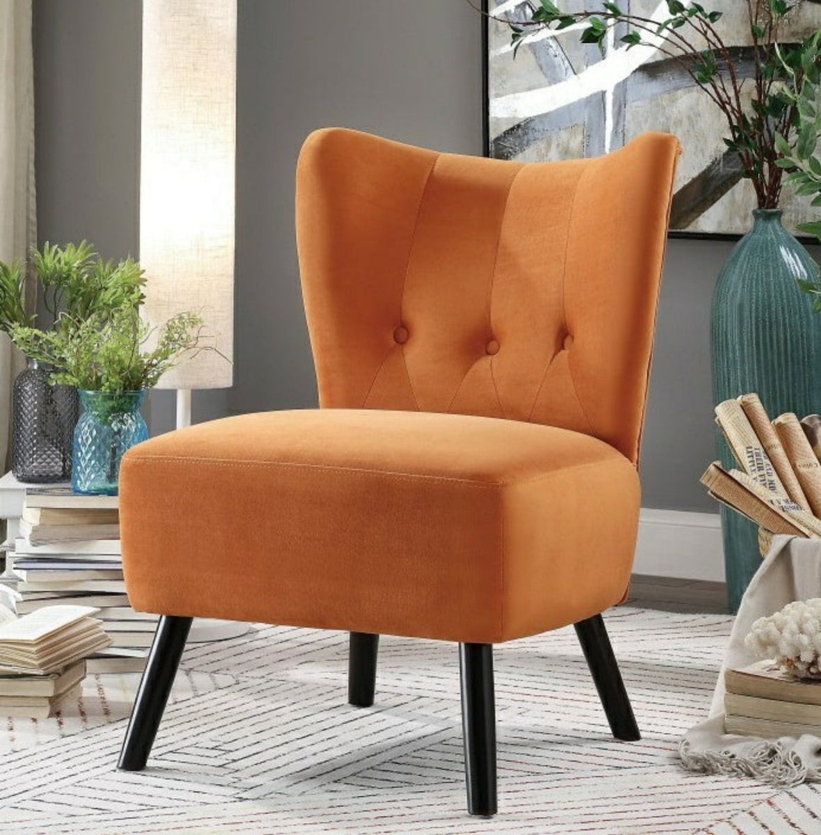 Imani Accent Chair Orange 1166 Harwin Furniture