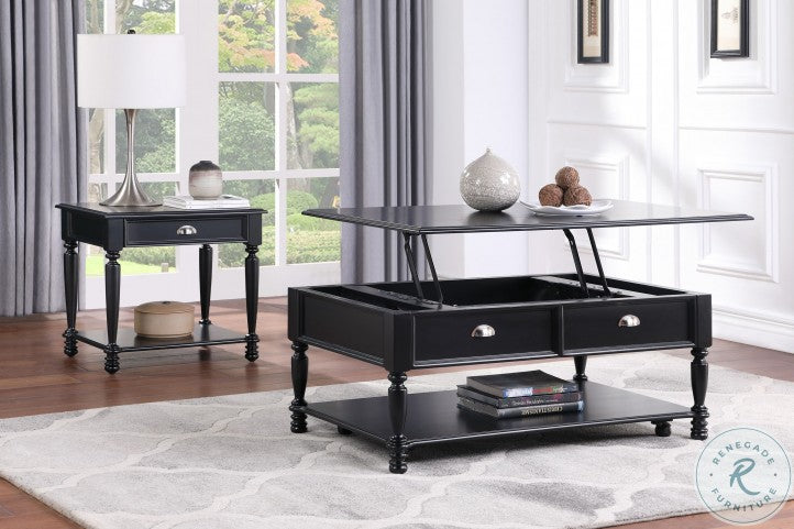 Sanders Black Lift Top
3pc Coffee Table Set 1301