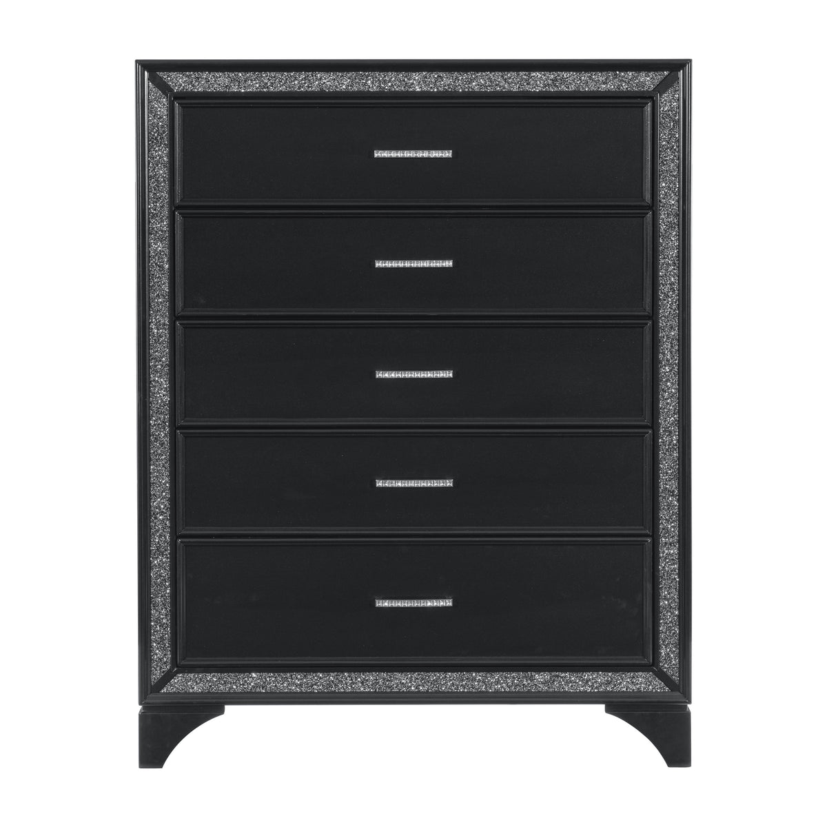 Salon LED Black Pearlescent Bedroom Set 1572