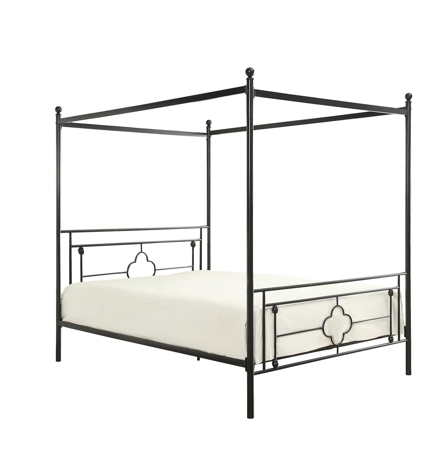 Hosta Black Twin Metal Canopy Platform Bed | 1758