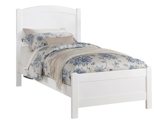Helene White Twin Panel Bed 5006