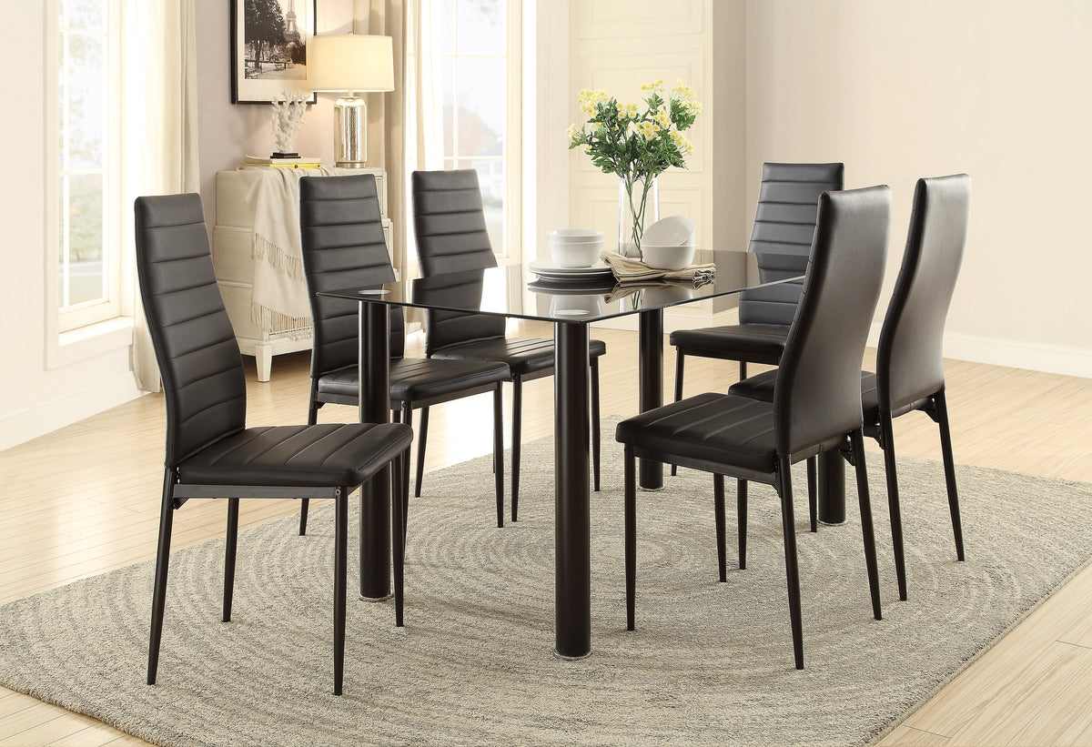 Florian Black 5pc Dining Room Set 5538