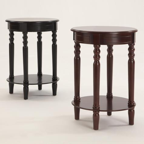 Laurel Black Round Side Table
