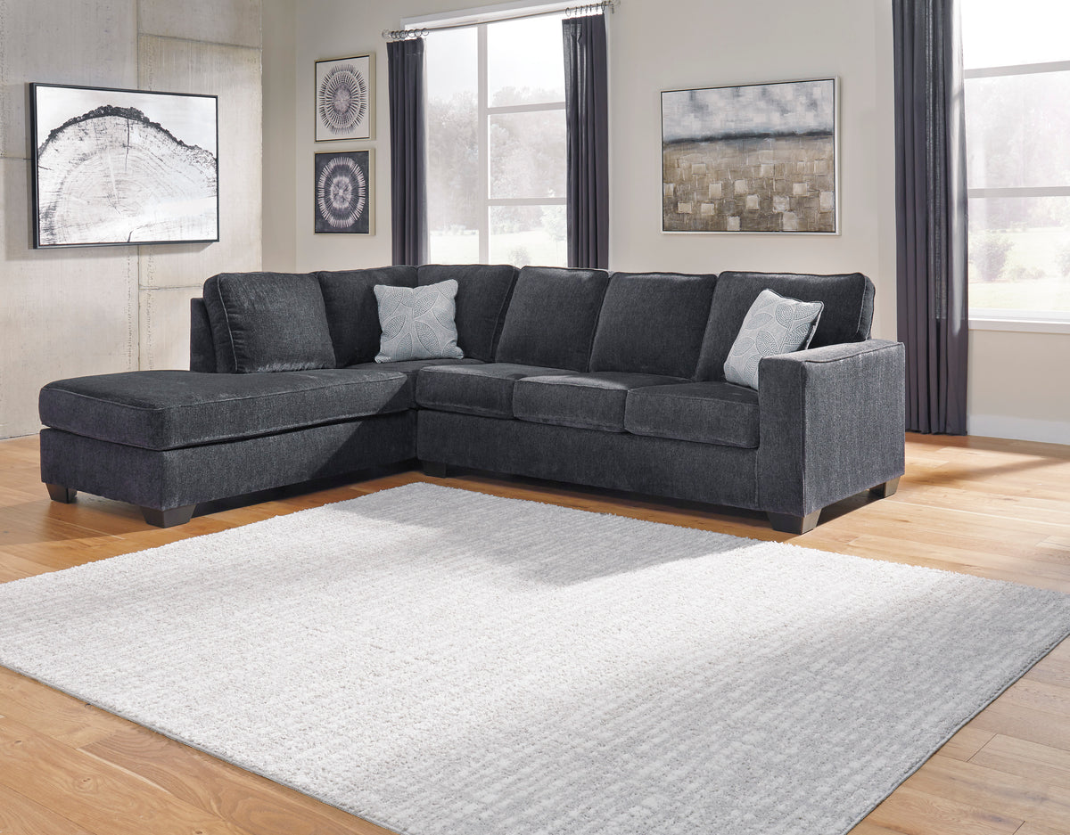 Altari Slate LAF Full Sleeper Sectional 87213