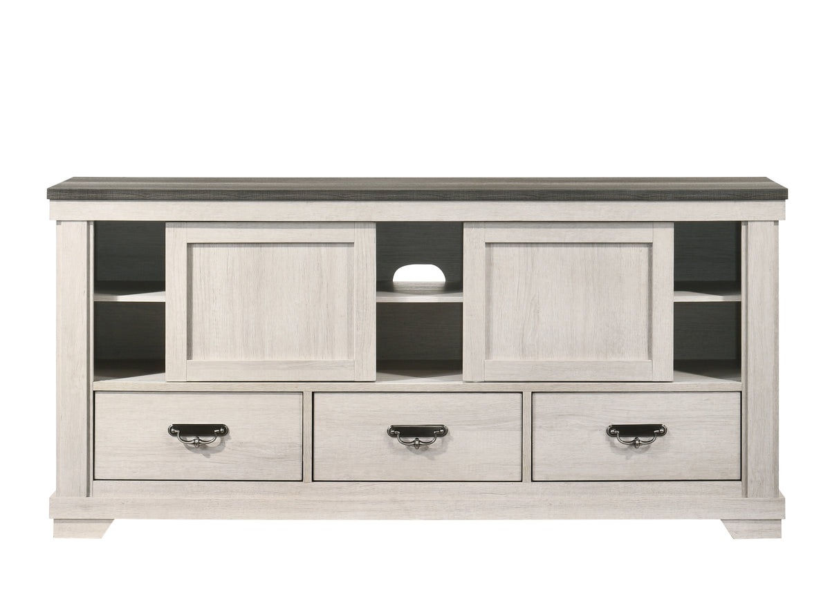 Leighton Cream/Brown 65 inch Tv Stand B8180