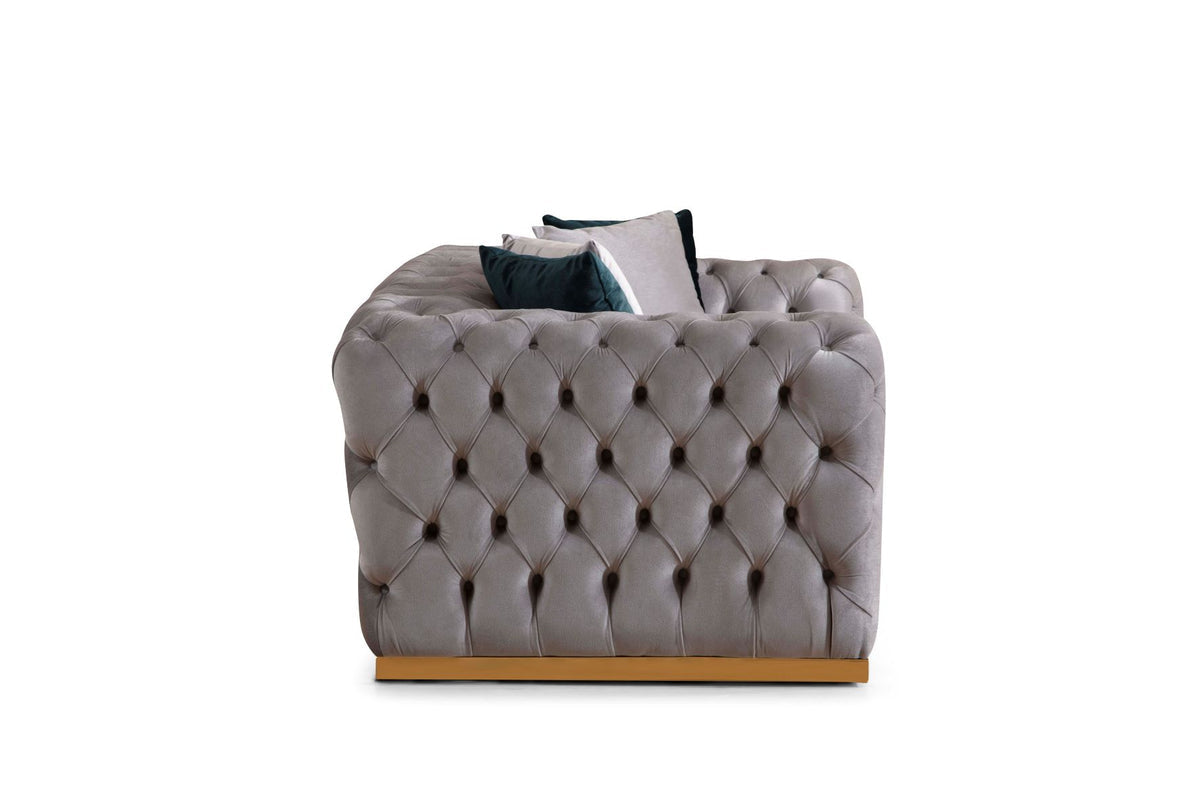 Stella Gray Velvet Sofa & Loveseat