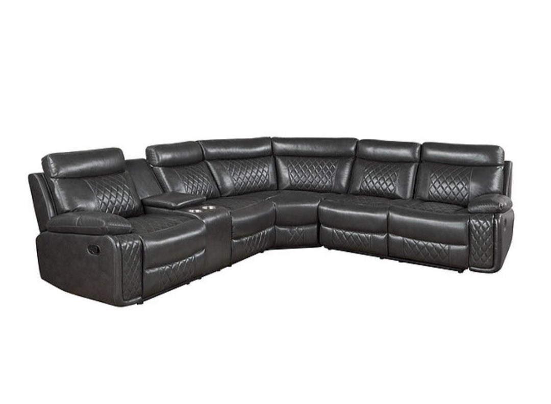 Texas Star Gray Reclining Sectional S7262