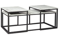 Donnesta Gray/Black 3pc Table Set T182 - Harwin Furniture