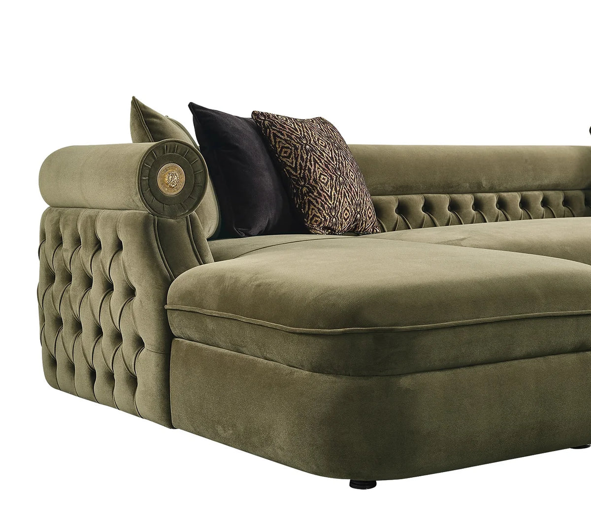 Brooklyn Green Double Chaise Sectional Harwin Furniture
