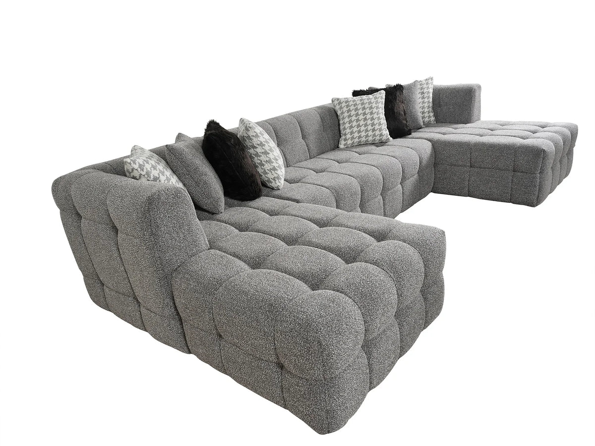 Florida Grey Double Chaise Sectional Harwin Furniture