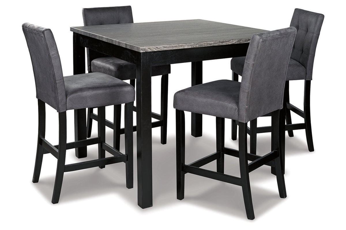 Garvine Two-tone 5-Piece Counter Height Set
D161-223