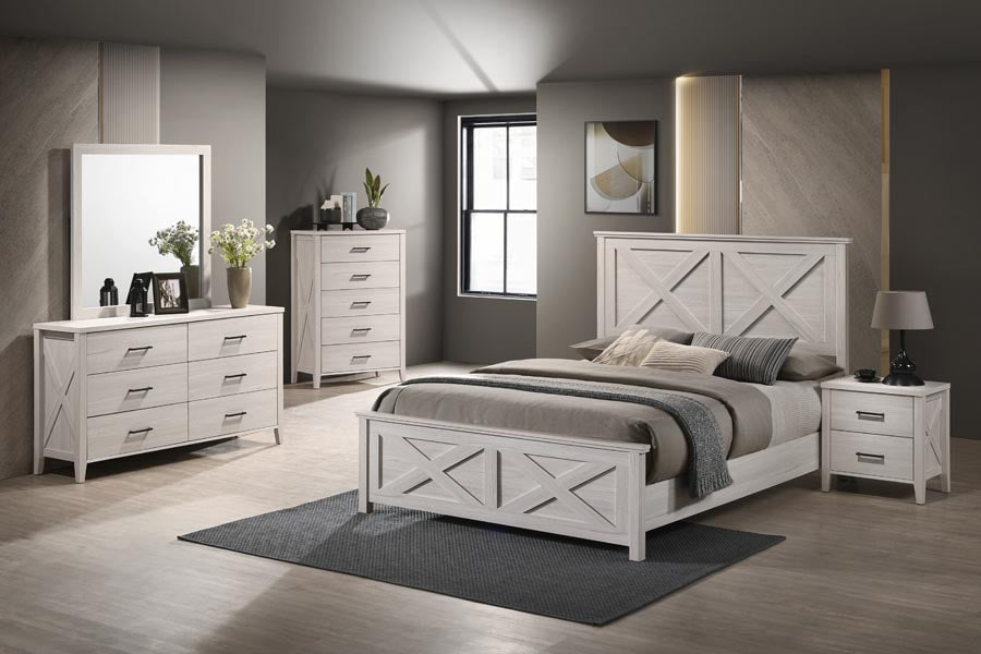 Oscar White Bedroom Set HH1100 Harwin Furniture