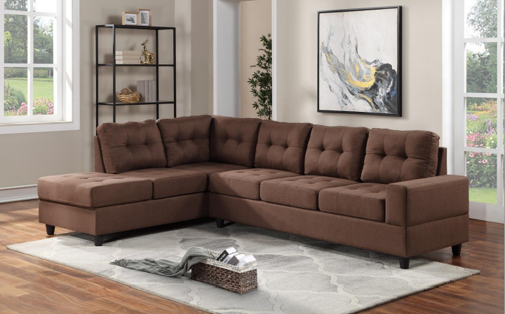 James Brown Fabric Reversible Sectional - Harwin Furniture