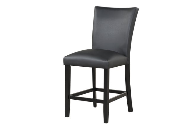 Dior Onyx Leather 5pc Counter Height Set (FAUX MARBLE)