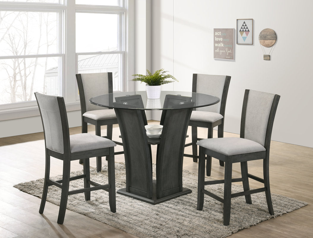 Orlando Grey 5pc Counter Height Set