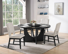 Load image into Gallery viewer, Rupert Black Round 5pc Dining Set with Lazy Susan 2074