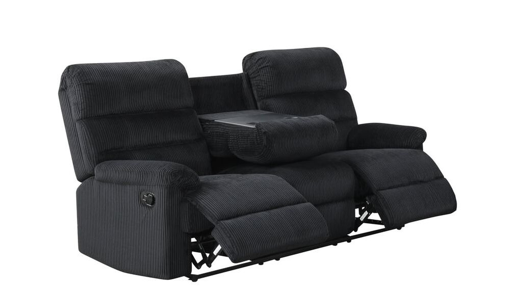 Albert Black Cord Fabric 3pc Reclining Set