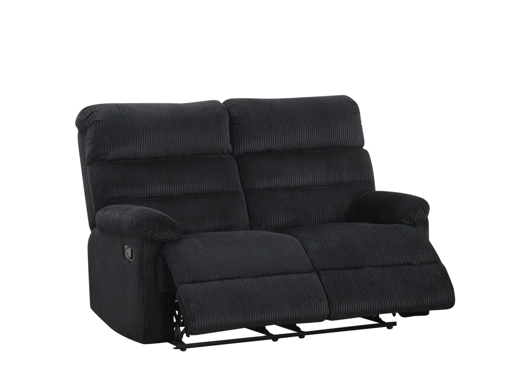 Albert Black Cord Fabric 3pc Reclining Set