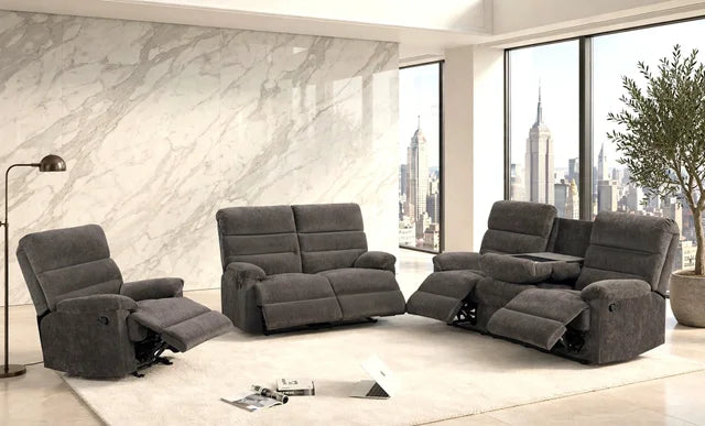 Albert51 Brown Performance Fabric 3pc Reclining Set
