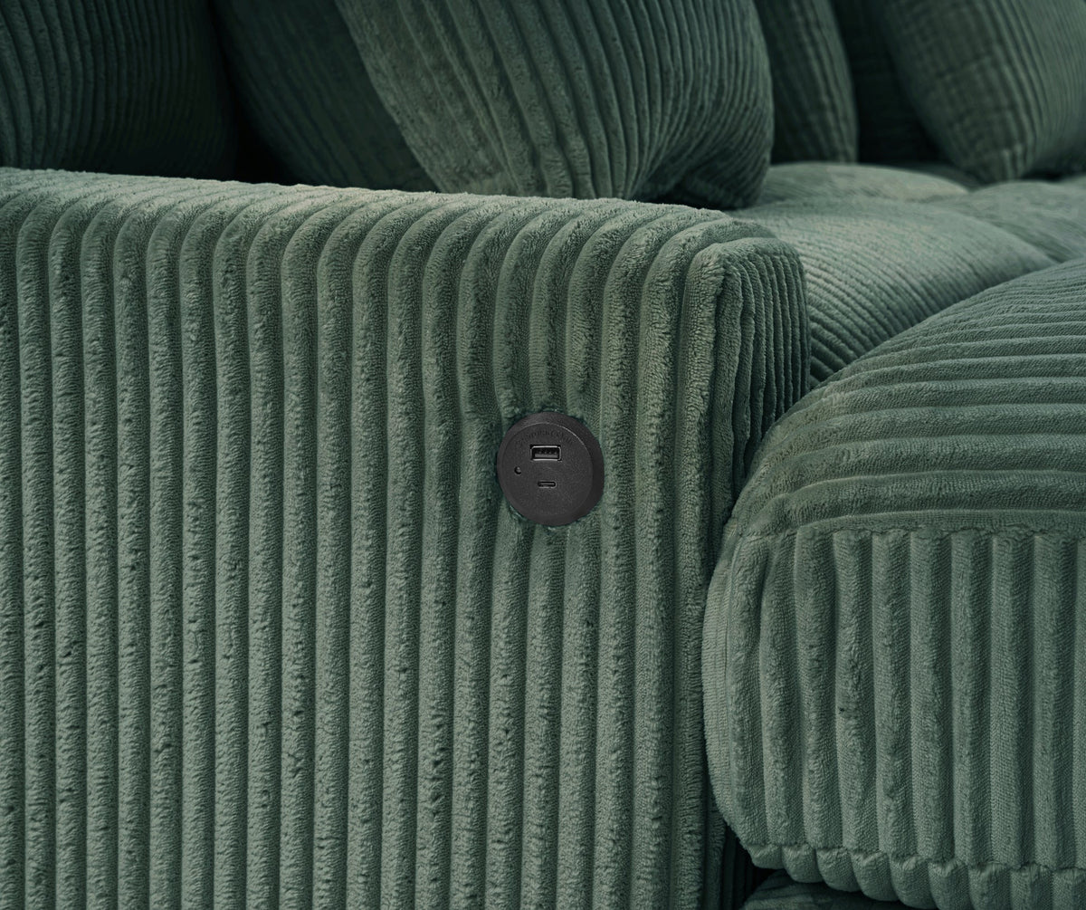 Azura Olice Corduroy Fabric Sectional S551