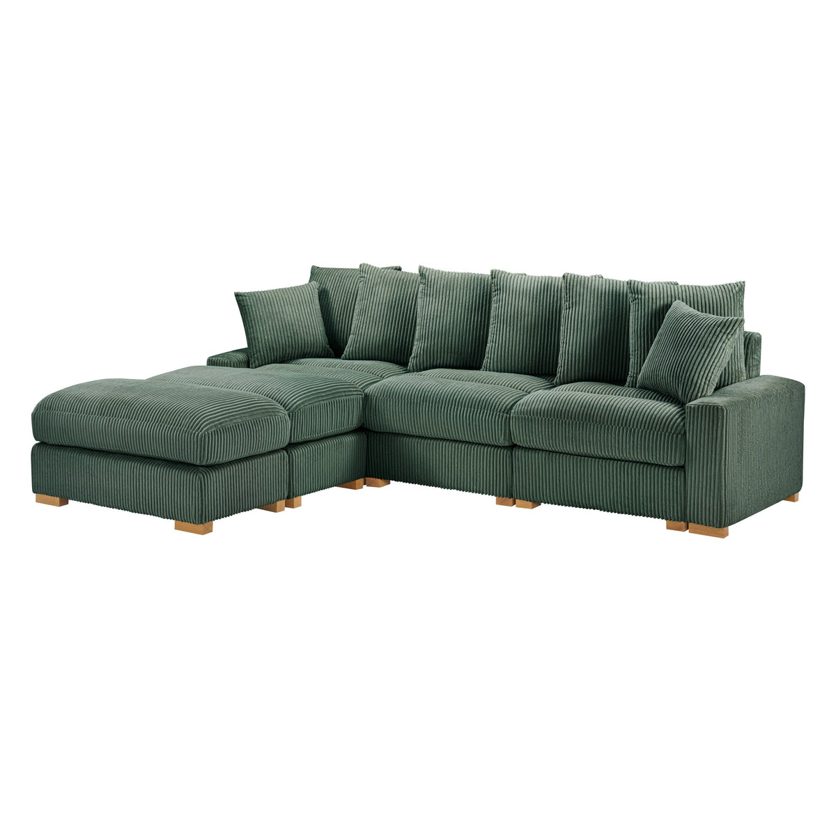 Azura Olice Corduroy Fabric Sectional S551