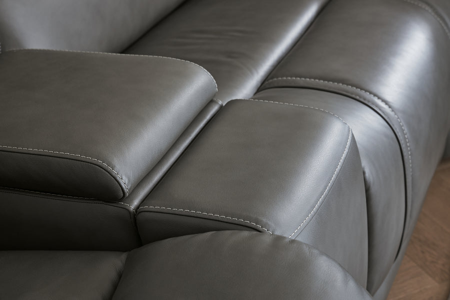 5Z - Pittson Anchor 6pc Top Grain Leather Power Reclining Sectional PCU1260031