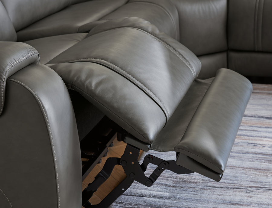 5Z - Pittson Anchor 6pc Top Grain Leather Power Reclining Sectional PCU1260031