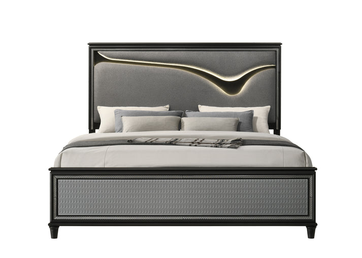 Corra Grey Panel Bedroom Set B7050