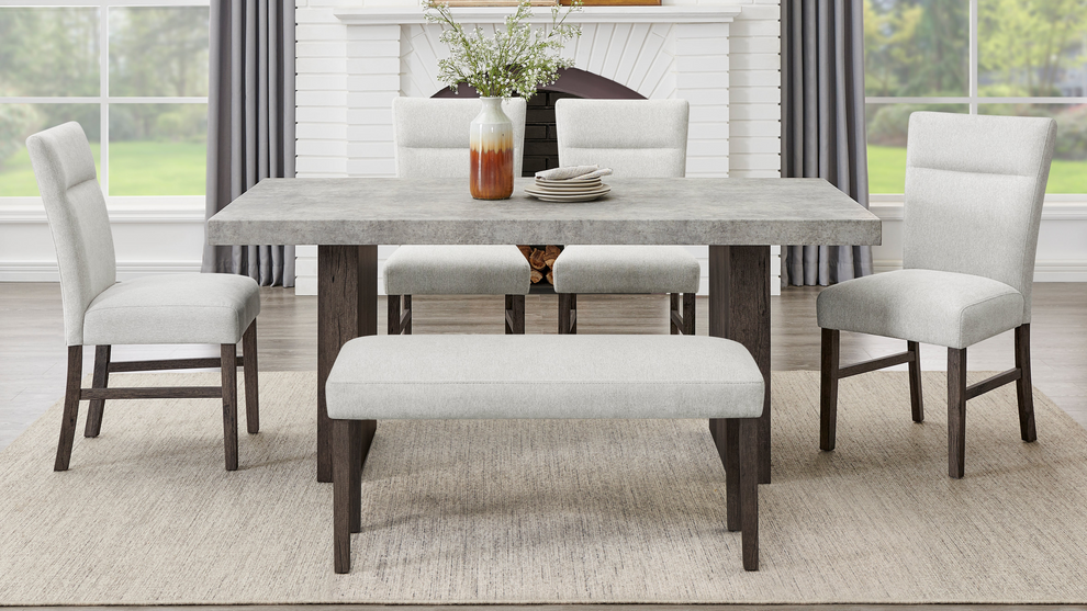 Basti Grey 6pc Dining Set D203