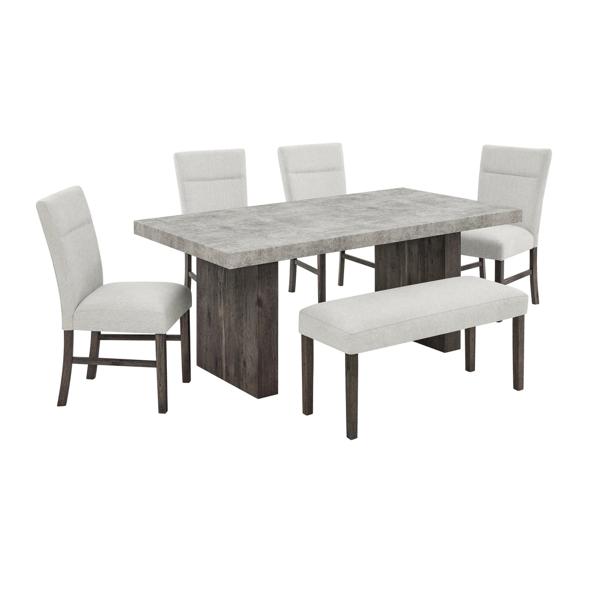 Basti Grey 6pc Dining Set D203